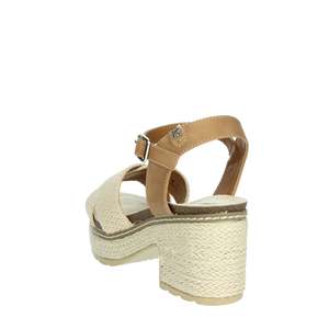 Sandalo con Tacco da Donna Refresh Beige 172637 Stile Zeppa con Plateau - Product Image 2