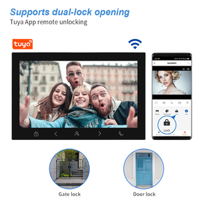 4ワイヤードビジュアルTuyaインターホンビデオシステムアクセス制御NFC 1080P PIRナイトビジョン7インチスマートドアフォンIP65 - Product Image 5