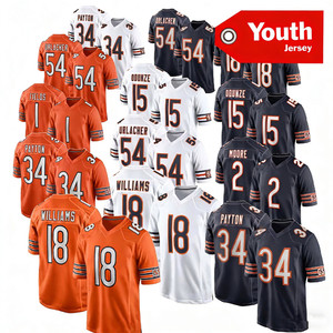 Chicago Jeugdshirt Groothandel Hoge Kwaliteit Voetbalshirt 18 # Williams 2 # Moore 34 # Payton gestikte VP USA voetbaltrui - Product Image 1