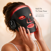 Équipement de thérapie LED, masque facial en silicone, appareil à photons infrarouges, télécommande sans fil, longueur d'onde personnalisée, fabricant