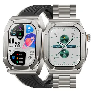 热Reloj智能Z79最大智能手表，带2种不同的表带无线充电指南针高透明BT运动智能手镯