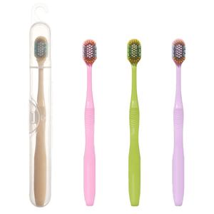 Sikat gigi perjalanan, sikat gigi kustom untuk wanita dan pria bulu lembut perjalanan bisnis portabel untuk dewasa - Product Image 1