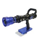 Pistolet lance-flammes multifonction pliable sans recul en alliage d'aluminium, réglable pour jet de brouillard/débit droit, pour la lutte contre les incendies