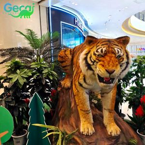 GECAI GC 002 เครื่องเล่นสนามกลางแจ้ง ทำจากเรซิ่น รูปแบบเสือเคลื่อนไหวได้เหมือนจริง ขนาดเท่าตัวจริง ควบคุมอัตโนมัติ ได้รับการรับรองมาตรฐาน ISO ใช้ไฟ 110/220V เหมือนเสือจริง - Product Image 4