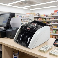 Compteur de billets professionnel GR 5200, multi-devises, détection automatique des faux billets, capacité de 1000 pièces minimum, tri automatique
