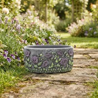 Pot de fleurs rond fait main pour décoration intérieure et jardin, idéal pour pépinière