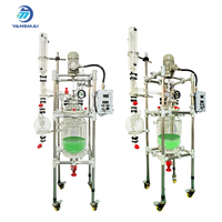 Yangmai YMGR-20EX 20L Hervidor de Reacción Encamisado de Doble Capa de Vidrio de Borosilicato de Alta Calidad con Motor Automático y Control de Temperatura para
