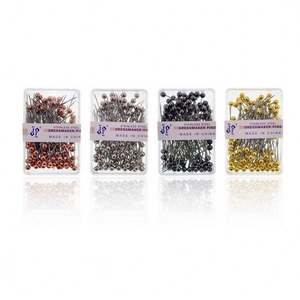 Vente en gros Nouveaux épingles à tête de perle de 38 mm, épingles de couture pour vêtements, accessoires de couture, épingles droites - Product Image 1