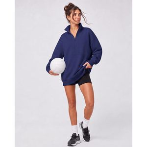 Sudadera Oversize de Forro Polar con Media Cremallera para Mujer FOXA, Manga Larga, Estilo Casual Y2K, Cálida, Suave y Transpirable - Product Image 3