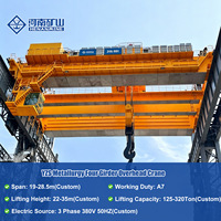 Grue à fourche métallurgique à quatre poutres A7-A8 YZS pour charges lourdes 125T 200T 320T pour fonctionnement continu