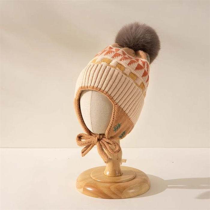 Windproof Warm Skiing Caps Winter Peruvian Hat Earflap Cotton