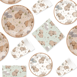 Fournitures de fête sur le thème des animaux DAMAI, décorations de fête jetables, ensemble de vaisselle de fête d'anniversaire, ferme, assiettes en papier de 7 pouces - Product Image 2