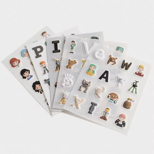 Custom Cartoon Vinyl <b>Resin</b> Epoxy Sticker Kids Waterproof Round <b>Clear</b> Logo Dome Epoxy Stickers 3D - Product Image 5