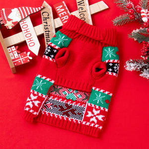 Pulls <span class=keywords><strong>de</strong></span> Noël en gros, vêtements à col roulé pour l'hiver et l'automne, logo personnalisé, <span class=keywords><strong>pull</strong></span> en tricot jacquard mignon pour animaux <span class=keywords><strong>de</strong></span> compagnie - Product Image 3