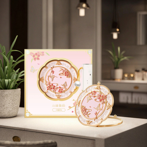 Tùy Chỉnh Biểu Tượng Kim Loại Vòng Tròn Mạ Vàng Mini Du Lịch Trang Điểm Gương Khuyến Mại Quà Tặng Túi Nhỏ Gọn Gương - Product Image 2