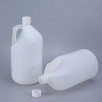 Bouteille en plastique HDPE de qualité alimentaire, 1 gallon, 4 litres, ronde, transparente, avec couvercle, pour contenants de liquides et d'assaisonnements
