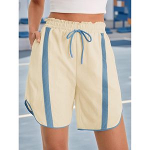 Fisoew <b>Womens</b> Baggy <b>Cargo</b> <b>Shorts</b> Loose Elastic Waist Drawstring <b>Knee</b> <b>Length</b> Workout Running Athletic Yoga <b>Shorts</b> - Product Image 2