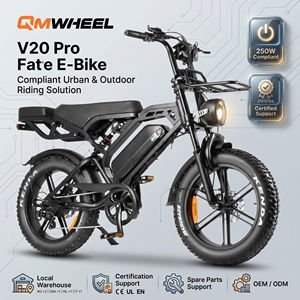 Bicicleta Eléctrica QMWHEEL con Llantas Gruesas, OEM ODM, Bicicleta de Montaña para Adultos de 20 Pulgadas, Envío Rápido desde Almacenes en EE. UU., Australia y Europa - Product Image 1