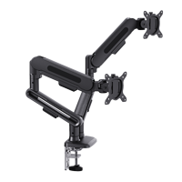 Écran VESA pivotant réglable blanc 2 bras 34 pouces support de bureau moniteur à bras double montage