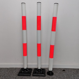 Bolardos de Tráfico Reflectantes Flexibles de 1 m para Seguridad Vial 2026, Base Flexible, Rojo y Blanco, 1000 mm - Product Image 2
