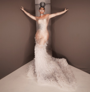 NOVANCE Y2615 abiti di tendenza 2022 spalline eleganti scintillanti diamanti abiti da <span class=keywords><strong>fata</strong></span> da <span class=keywords><strong>donna</strong></span> Tulle frange coda di pesce - Product Image 1