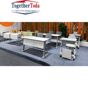 Durable Plastic Furniture Reliable Modern <b>Ergonomic</b> Double Position Student <b>Desk</b> Chair for College Students for Classroom Use - Product Image 3