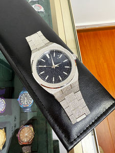 ラグジュアリーPRスタイルメンズアナログウォッチスターダストダイアル付きオールステンレススチールカスタムロゴ20mmバンド幅フロストスポーツウォッチ - Product Image 4