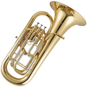 Euphonium en laiton doré Bb avec 3+1 pistons angulaires - Idéal pour débutants - Calibre 16,8 mm - Conception traditionnelle à <span class=keywords><strong>action</strong></span> supérieure - Product Image 3