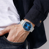 Montres mécaniques personnalisées avec logo OEM d'usine, 50 pièces, montres pour hommes étanches, montres automatiques de haute qualité en acier inoxydable 316L