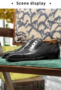 High-End Patchwork Grey Oxford Shoes <b>Small</b> Square Toe Breathable Lightweight Anti-Slip Summer Spring Office Business Dress Shoes - Product Image 2