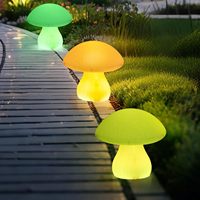 Lampe LED RGB en forme de champignon, veilleuse contemporaine en ABS, télécommandée, étanche, alimentée par piles, pour l'ambiance de la chambre