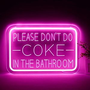 Please Dont Do for in the <b>Bathroom</b> LED Neon <b>Sign</b> Light with Multi Colors for Home Mall Bar Club Wall Mount Decor - Product Image 1