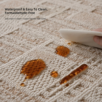 Neuer Wasserdichter Polypropylen-Teppich |   Leicht luxuriöse Couchtischmatte mit Streifen/Karo/Geometrischen Mustern, maschinenwaschbar.