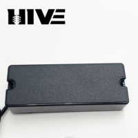 Pastilla para Guitarra Eléctrica HIVE Negra, Totalmente Sellada, de 4 Núcleos, Apta para Accesorios de Bajo Eléctrico de 5 Cuerdas.