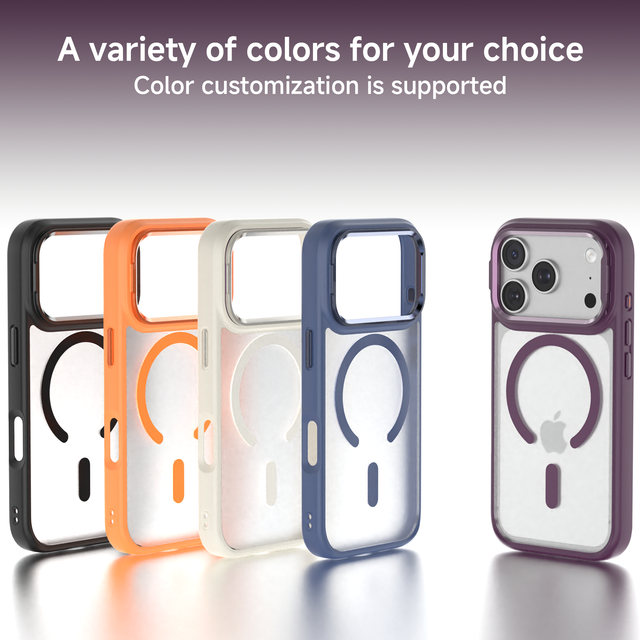2026 Customization Skin-friendly Anti-fingerprint Hands-Free Camera Stand Magnetic Phone Case Cover for iPhone 17 18 Air Pro Max
