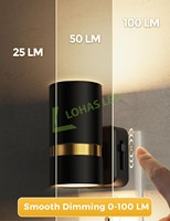 LOHAS Veilleuse moderne de luxe noir et or LED crépuscule à aube capteur alimentation enfichable pour chambre à coucher