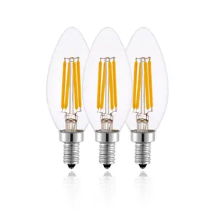 E12 2/4/6W lampadina a candela a filamento piccola lampadina Vintage RA80 + 2700-6500k lampadine a LED a filamento