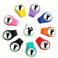 Fabricant d'usine pince à chapeau de golf magnétique en silicone multicolore avec logo marqueur de balle personnalisé accessoires de golf