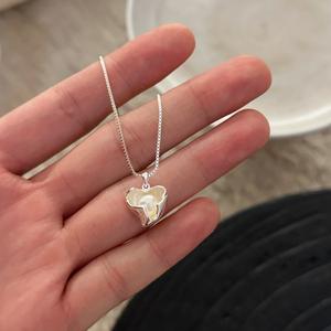 Collar con Colgante de Diamante Ovalado de Diseño de Alta Gama, Estilo Coreano, Plata de Ley S925, con Cadena Geométrica para Clavícula - Product Image 2