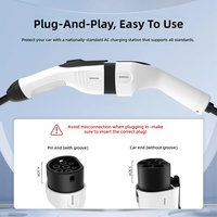 Câble d'extension pour pistolet de recharge de véhicule électrique, 16/32A 7kW, double tête mâle-femelle, cordon d'extension pour chargeur AC