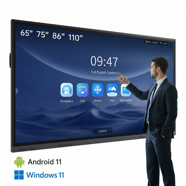 Factory Wholesale BOE All-In-One PC Interactive Flat Panel for Education & Meetings 86 Inch LCD Touch Screen 4K Resolution 16:9