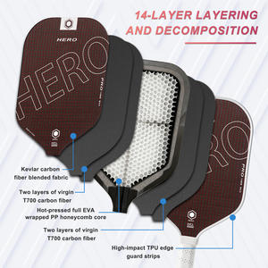 カーボンファイバー ピックルボールパドル 16mm USAPA カーボンファイバー ピックルボールパドル - Product Image 3