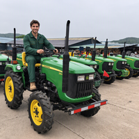 Tracteur John-Deere 324, moteur diesel 4 cylindres, excellent état, quatre roues motrices, 32 chevaux, compact, flexible, pour vergers