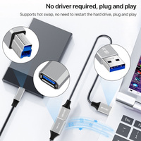 Câble d'extension de veste en PVC de haute qualité 0.5m USB3.0 Type femelle B mâle Port carré Scanner câbles de données d'ordinateur 12 mois