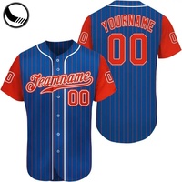 Maillots de baseball personnalisés pour tout-petits, à rayures fines sublimées, vierges et personnalisables