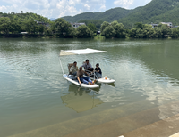 Bateau de catamaran gonflable de haute performance avec l'idéal renforcé de matériel de PVC pour des aventures d'eau