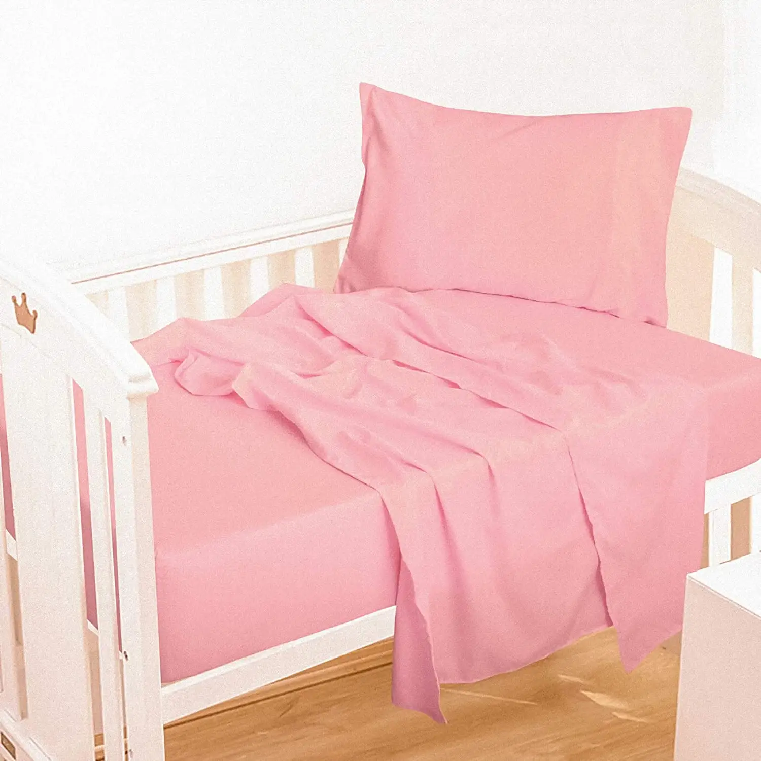 100% хлопок 3 шт стандартного размера для маленькой девочки постельные принадлежности для кроватки набор постельных принадлежностей