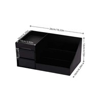 Boîte de rangement classique en plastique PP carrée, réglable, multifonctionnelle, capacité 3-6L, pour bureau, commode, articles divers, bijoux et produits de beauté