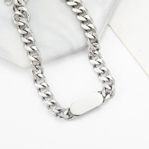 Pulsera de Cadena Curva, Accesorios de Moda Estilo Hip-Hop, Acabado Pulido de Alta Calidad, No se Desvanece, Certificación CE, Joyería para Hombre, Regalo - Product Image 2