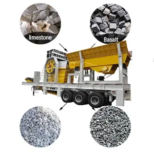 Steinbruch Granit Basalt Kalkstein Kies Zerkleinerung maschine 200Tph Kapazität Mobile Steinbrecher Anlage Preise